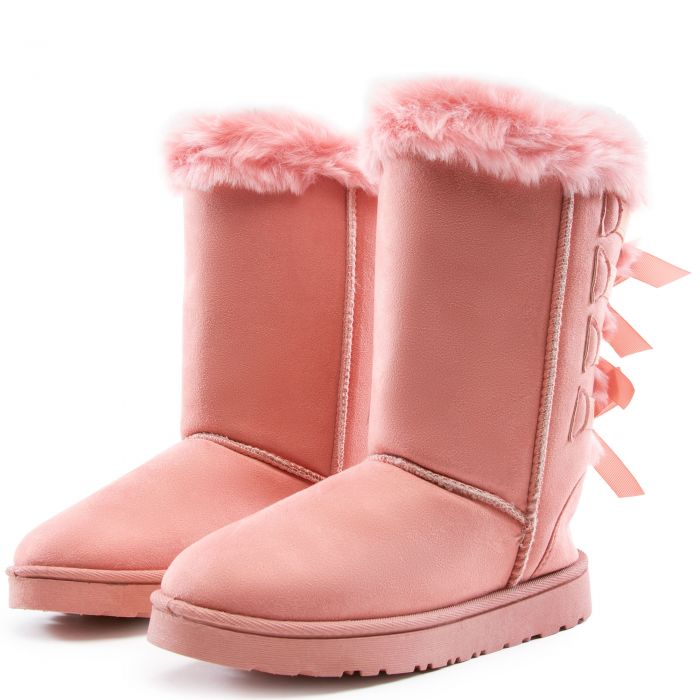 Fur Bootie Mauve Suede