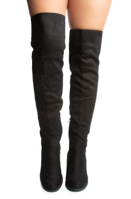 Aspire-S Over The Knee High Heel Boot Black Isu