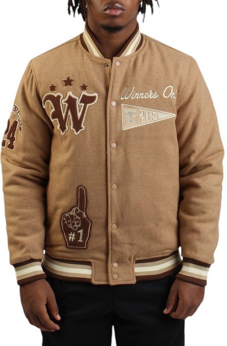 World Champs Varsity Jacket Caramel