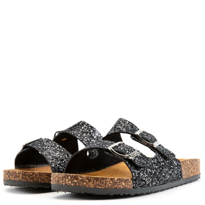 Glory-199 Sandals Black Glitter