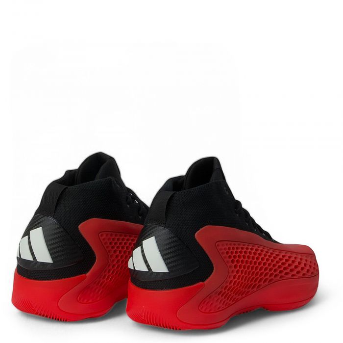 Anthony Edwards 1 Pure Ruby Mid Basketball Shoe  Black/Red/Cloud White