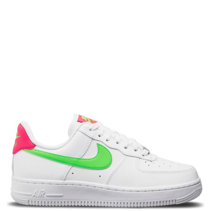 nike air force 1 white/laser crimson/green strike