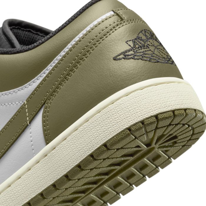 Air Jordan 1 Low Black/White-Medium Olive