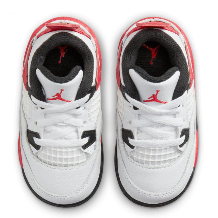 Toddler Jordan 4 Retro White/Fire Red-Black-Neutral Grey