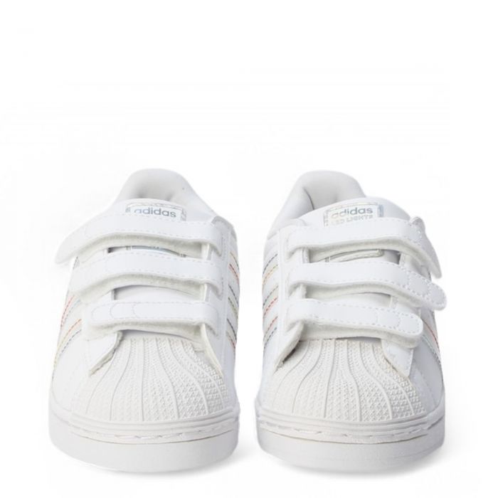Pre-School Superstar LED Lights Comfort Closure Shoes  Cloud White / Cloud White / Core Black