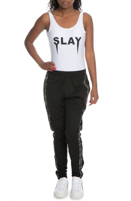 The Slay Day Body Suit  in White White