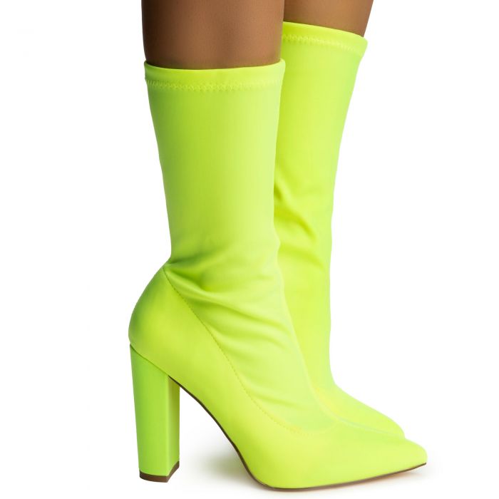 Nordic-2 Neoprene Heel Booties Lime