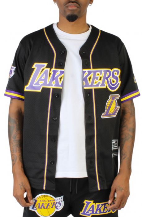 Lakers Baseball Jersey  Black