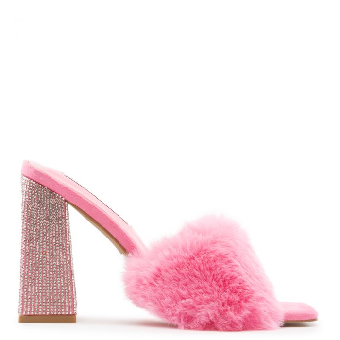 Softy Fur High Heels Light Pink