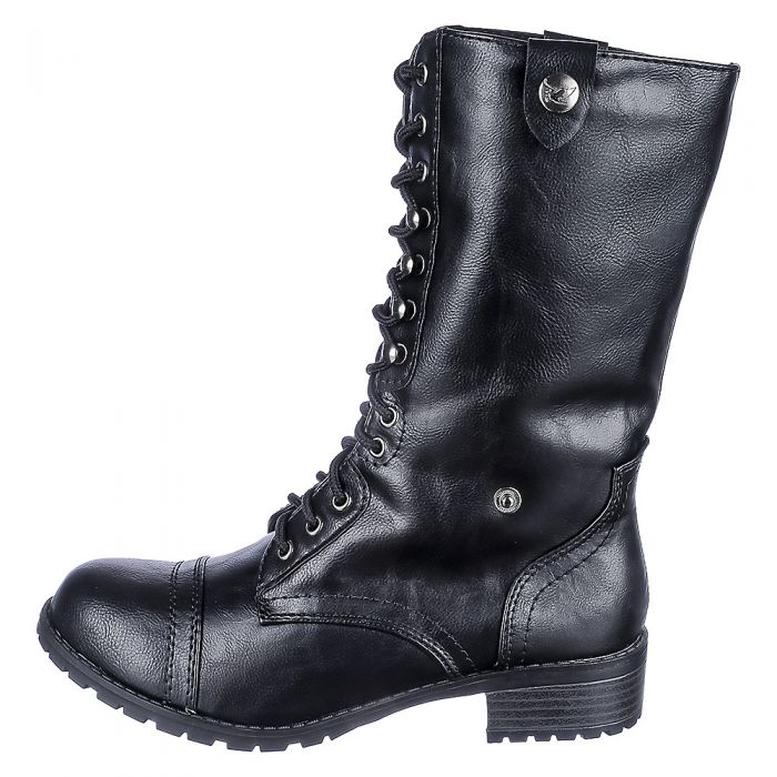 Fold-Down Combat Boot Oralee-S Black