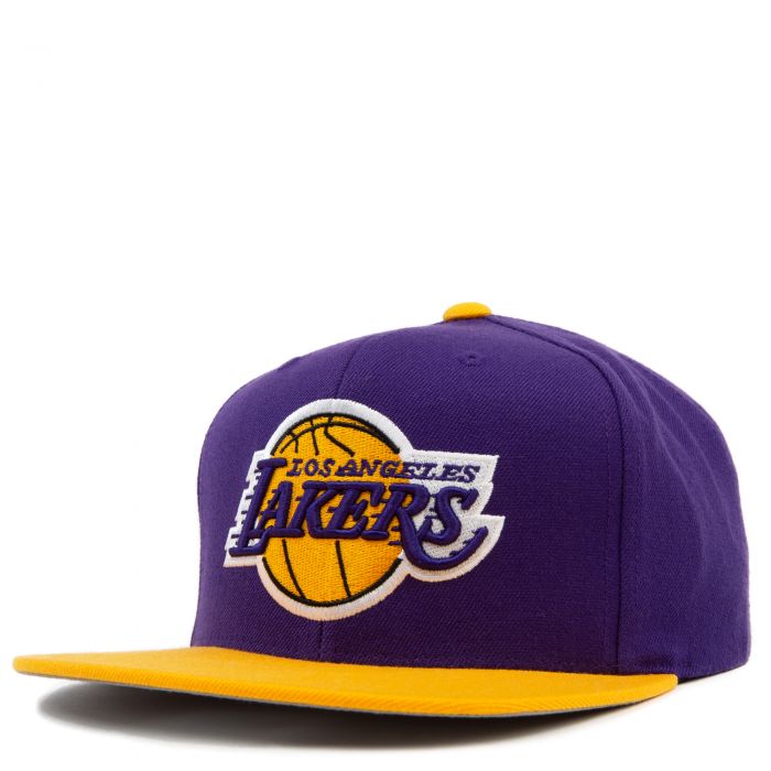 MITCHELL AND NESS Los Angeles Lakers Wool 2 Tone Snapback 6HSSMM19201 ...