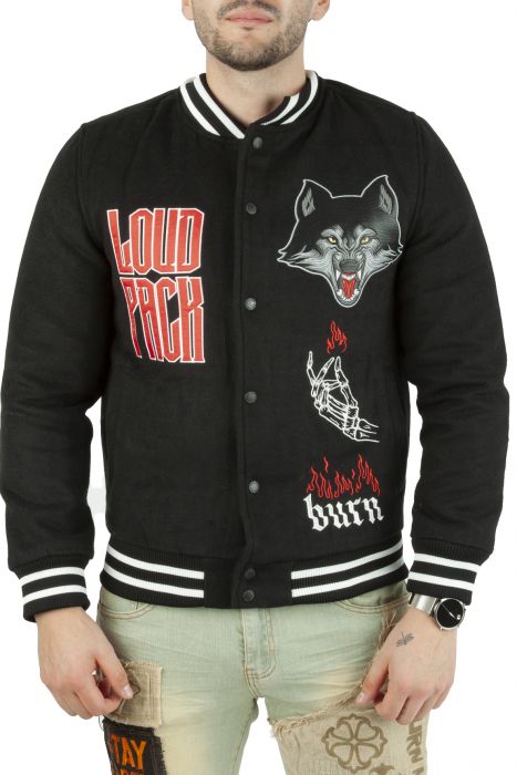 Loud Pack Varsity Jacket Black