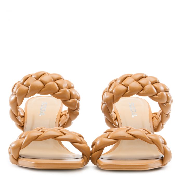 Mostly-S Low Heel Sandals Camel