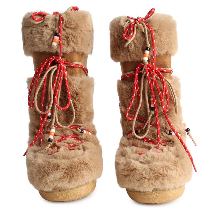 Journey-01 Fur Boot  Taupe