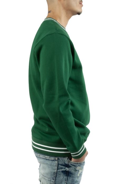 Varsity Crewneck Fleece Eden Green