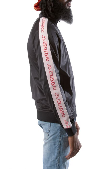 Logo Tape Artem 2 Track Jacket Black Smoke-Pink Ltred Cherry