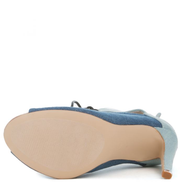 Cape Robbin Blaire-2 Women's Denim Heeled Booties Denim