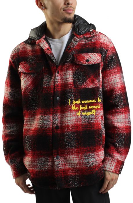Mackay Hooded Flannel Red