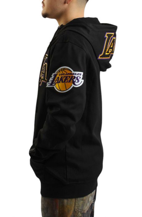 NBA Los Angeles Lakers Full Zip Hoodie  Black