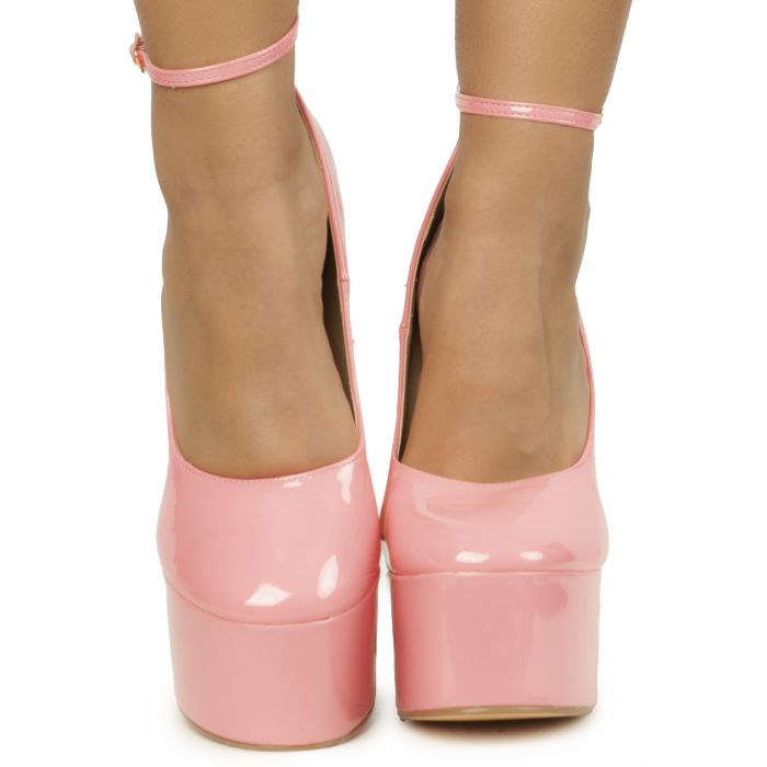Violet Chunky Platform High Heel Pink