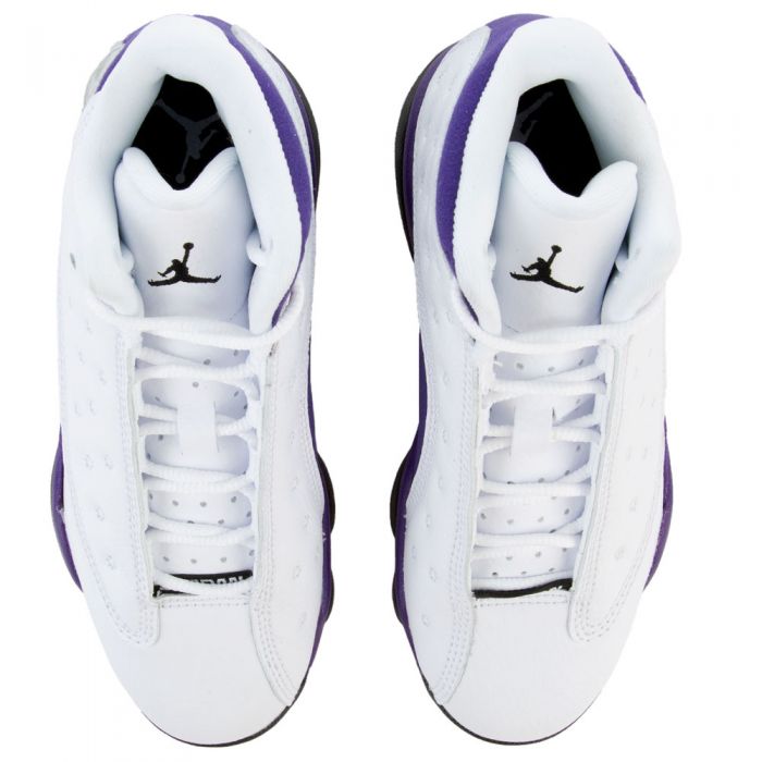 (PS) Air Jordan 13 Retro White/Black-Court Purple-University Gold