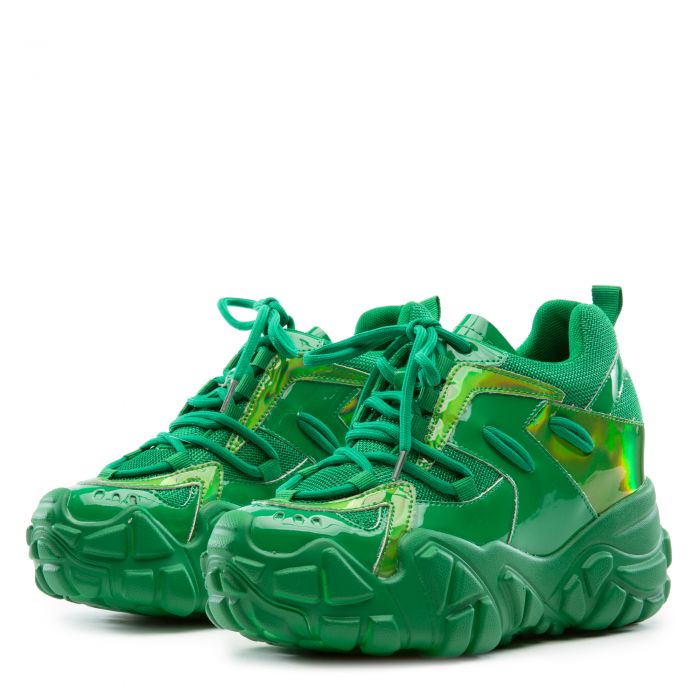 Persimmon-01 Wedge Sneakers Green
