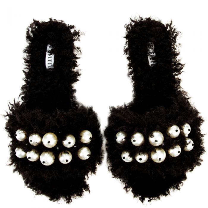 Cape Robbin Evelyn-7 Women's Black Fury Sandal BLACK