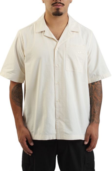 Essentials Seersucker Short Sleeve Shirt Wonder White