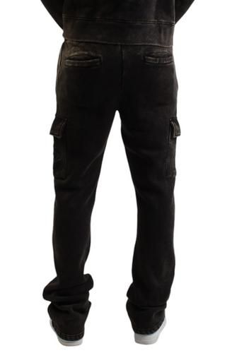 SMOKE RISE Grillz Stacked Cargo Sweatpant FP24655SK-BLK - Shiekh