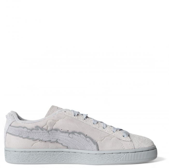 Grade School Puma x One Piece Jr Luffy Suede Sneaker  Feather Grey/Platinum Grey