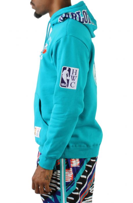 MITCHELL AND NESS City Collection Fleece Hoody Charlotte Hornets  FPHD4987-CHOYYPPPHRBL - Shiekh