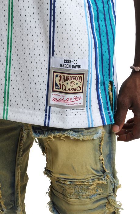 NBA Charlotte Hornets 1999 Baron Davis Swingman Jersey White