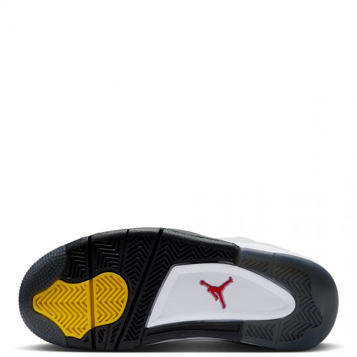 Grade-School Air Jordan 4 RM Premium White/Fire Red-Black/Smoke Grey