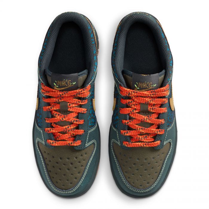 Grade-School Nike Dunk Low BG Seaweed/Ochre-Cargo Khaki-Green Abyss