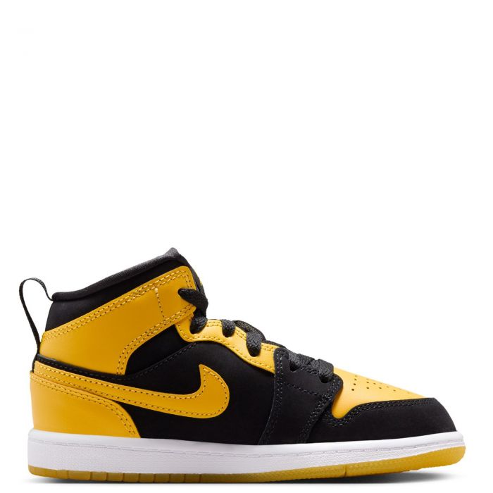 Pre-School Jordan 1 Mid SE BLACK/VARSITY MAIZE-WHITE