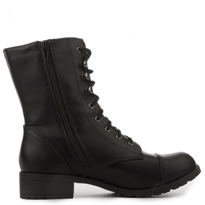 SODA Footer-S Lace-Up Combat Boot FD FOOTER-S/BLACK - Shiekh