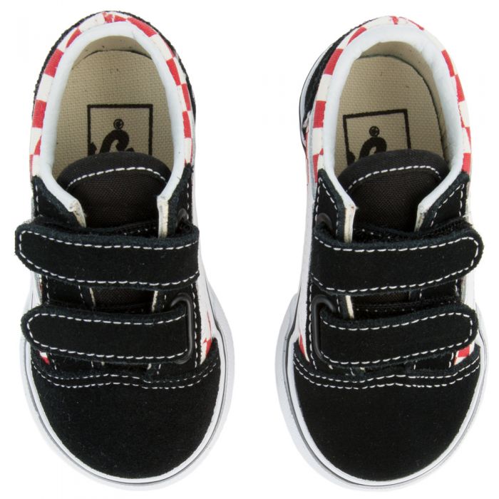 (TD) OLD SKOOL VELCRO CHECKERBOARD BLACK/RED CHECKERBOARD