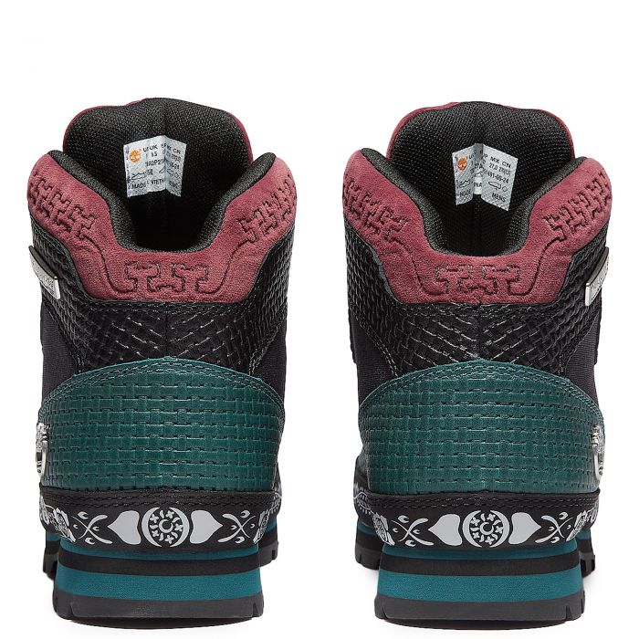 Dia de Muertos Euro Hiker Boot Teal Full Grain