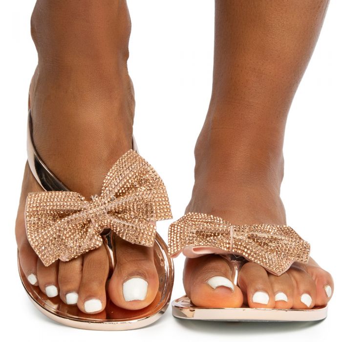 LILIANA Jelli 30 Rhinestone Bow Sandals JELLI 30 RGPU Shiekh