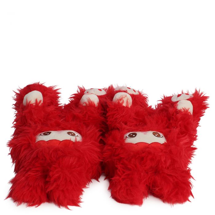 Doll Fuzzy Slippers  Red