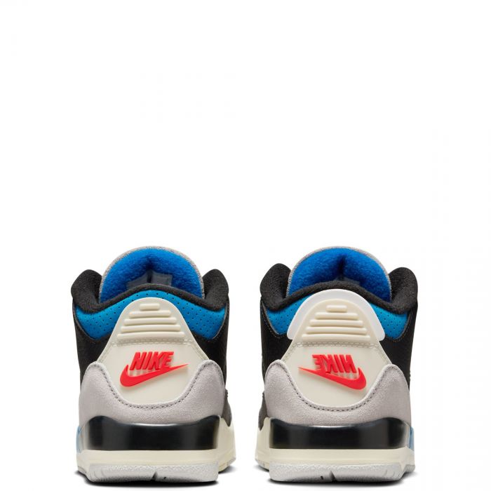 Pre-School Jordan 3 Retro Black/Chile Red-Neutral Grey