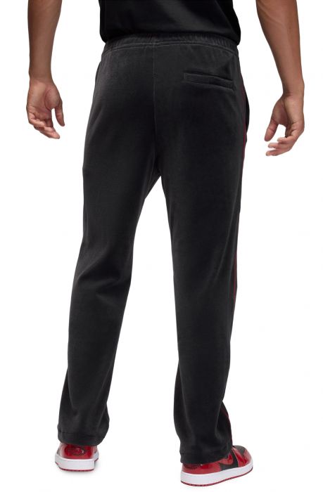Brooklyn Velour Track Pants Black/Gym Red