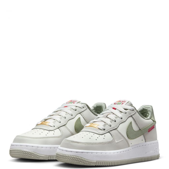 Grade-School Air Force 1 LV8 Sail/Olive Aura-White-Light Bone