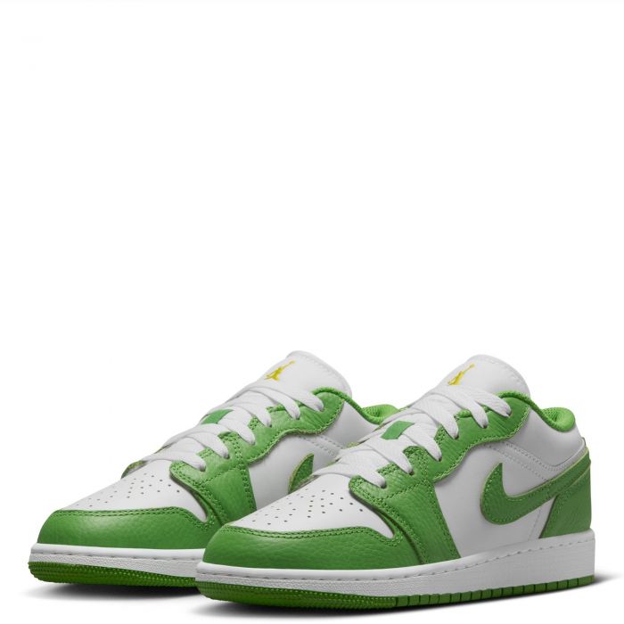 Grade-School Air Jordan 1 Low SE White/Chlorophyll-Lightning