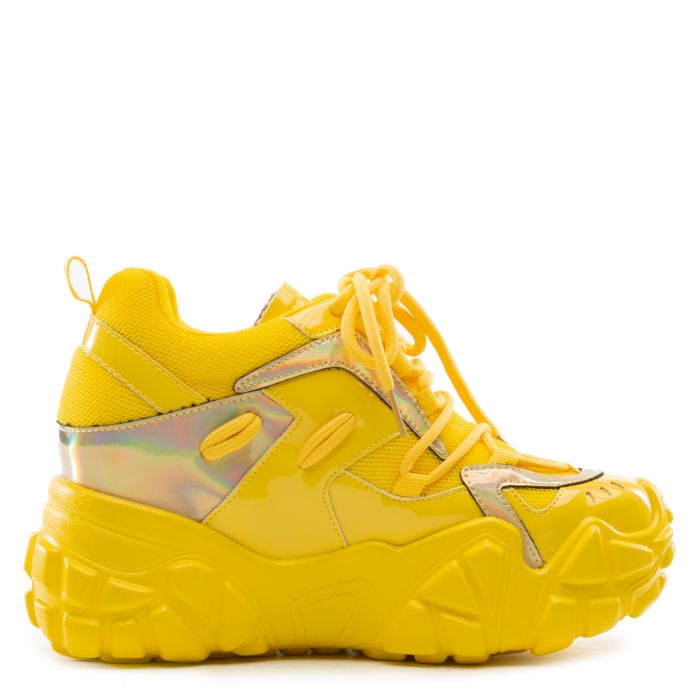 Persimmon-01 Wedge Sneakers Yellow