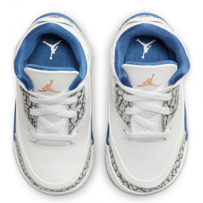 Toddler Jordan 3 Retro White/Metallic Copper-True Blue