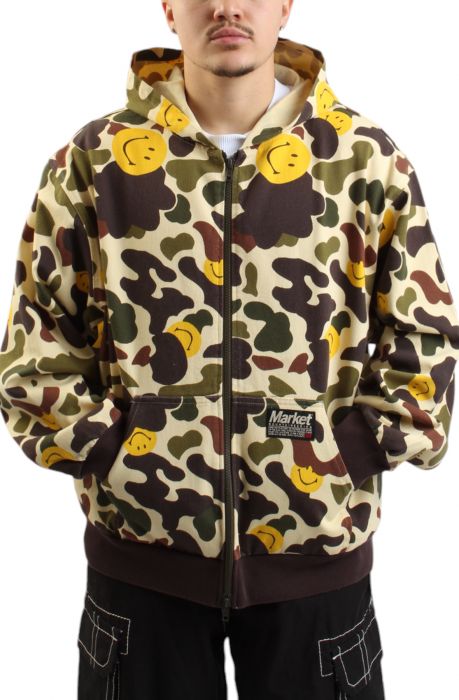 Smiley Camo Zip Jacket  Beige/Camo
