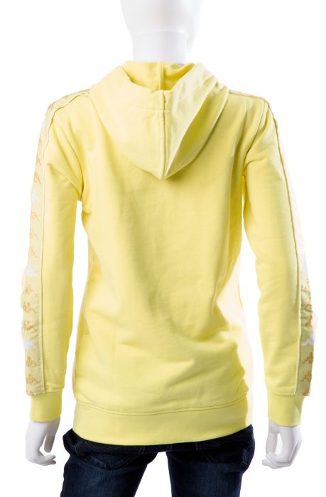 222 Banda Durby Zip Hoodie Yellow Lime/White