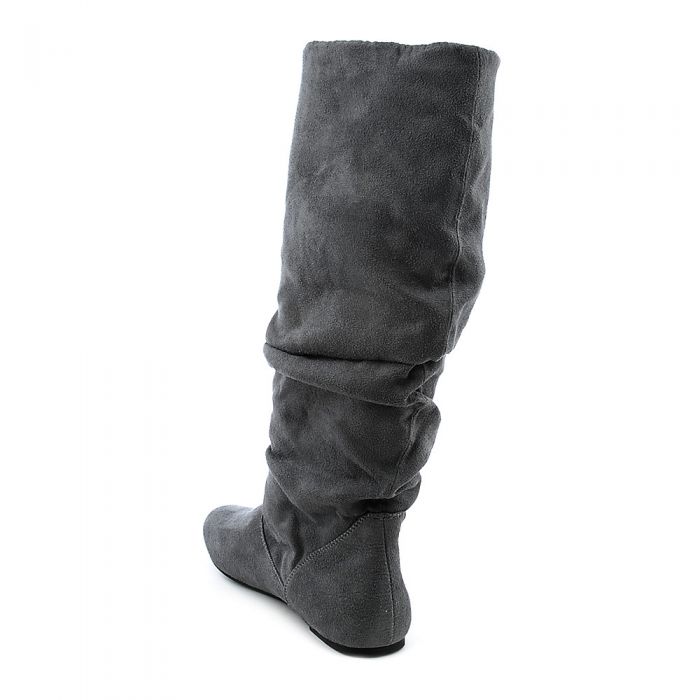 Flat Boot Zulu-S Charcoal Suede Charcoal Suede