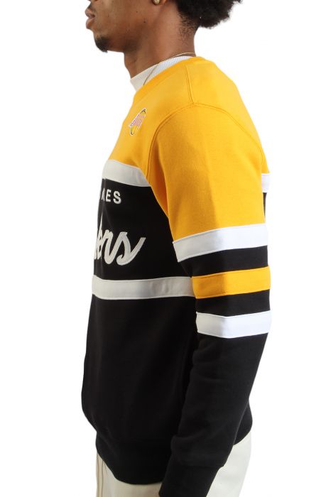 NBA Los Angeles Lakers Head Coach Crewneck  Black/Yellow